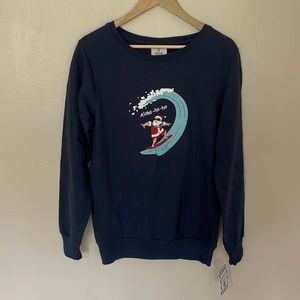 NWT Surfing Santa Sweatshirt. Size Small